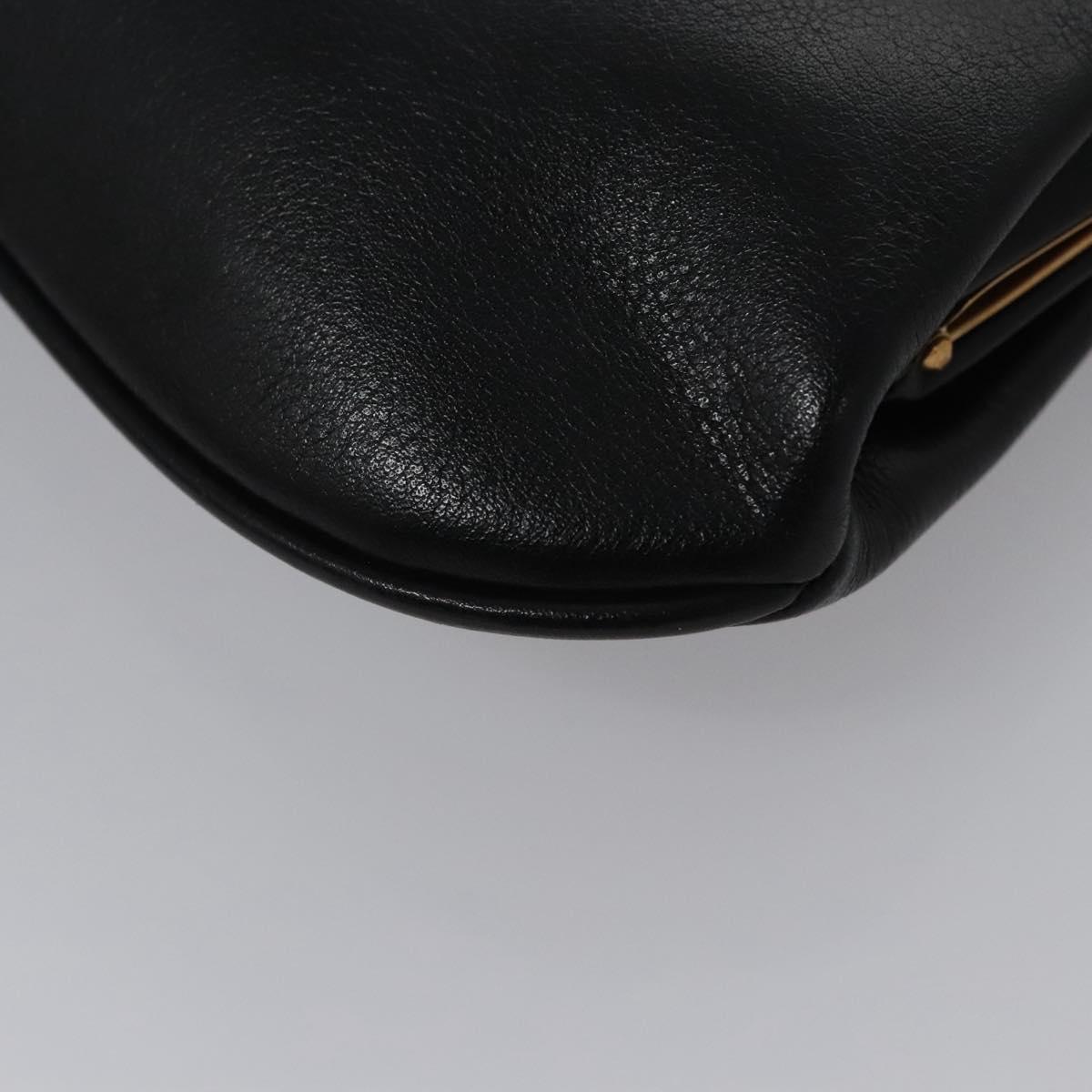 Celine Chain Gamaguchi Shoulder Bag – Black Leather
