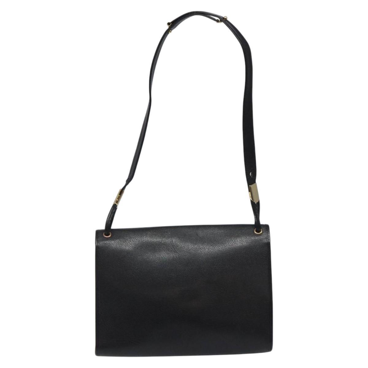 Dior Christian Shoulder Bag – Svart Lær Gull