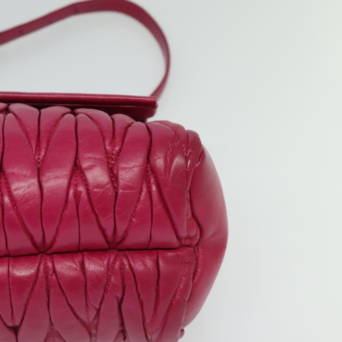 Miu Miu Matelasse Shoulder Bag – Pink Leather