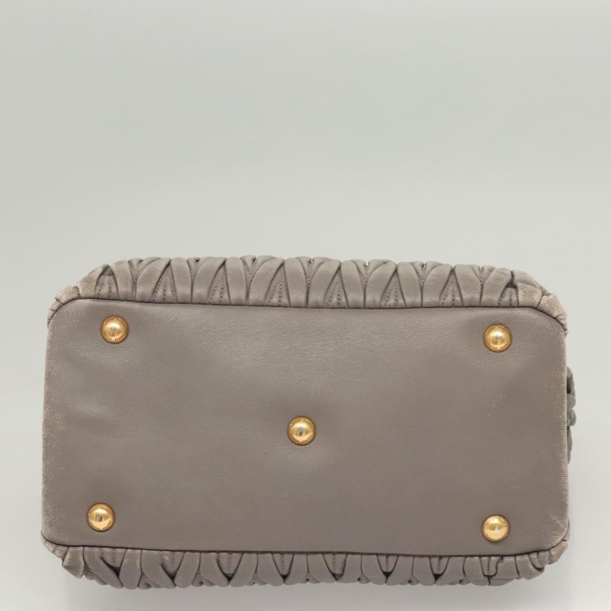 Miu Miu Matelasse Bag – Gray Leather