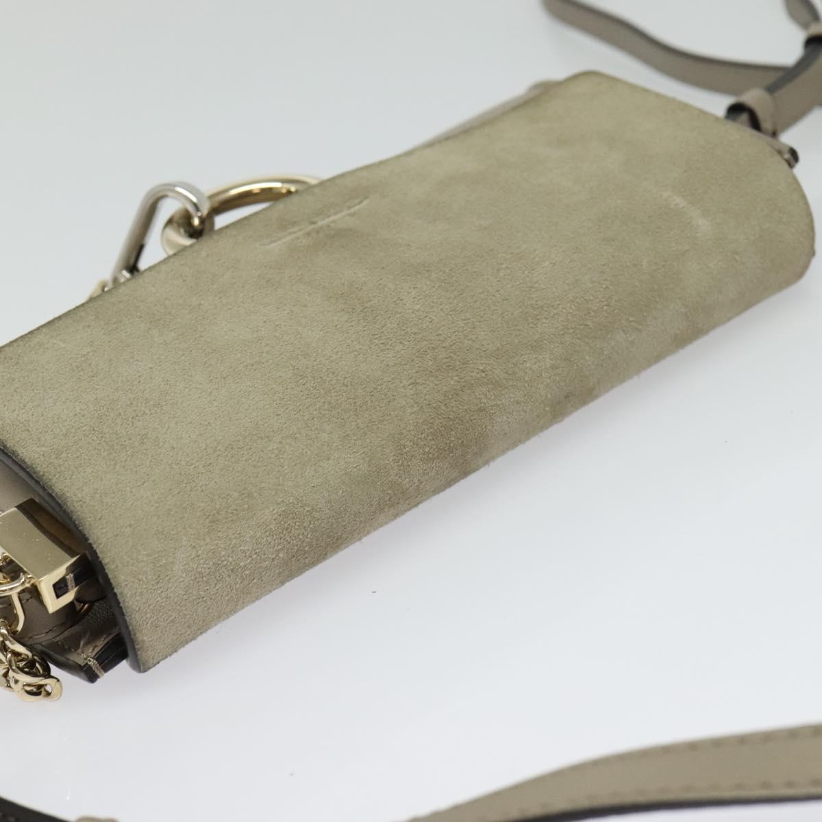 Chloe Fay Shoulder Bag - Beige Suede Leather