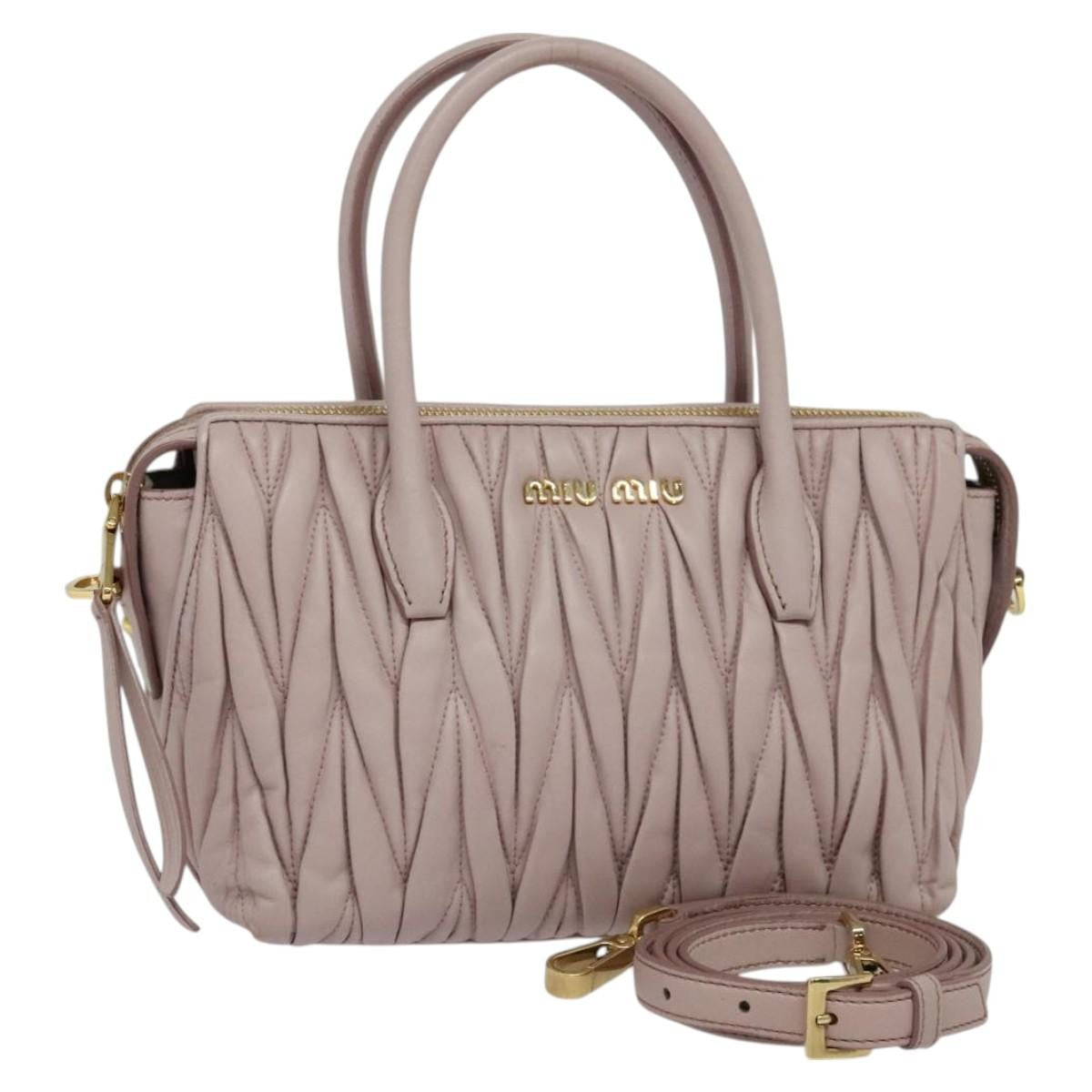 Miu Miu Matelasse Bag – Pink Leather