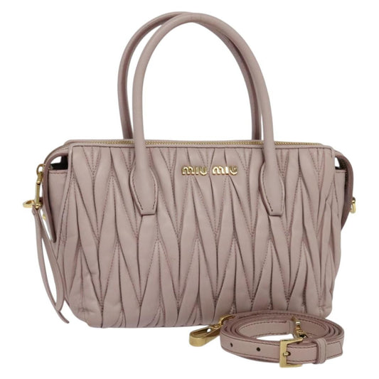 Miu Miu Matelasse Bag – Pink Leather
