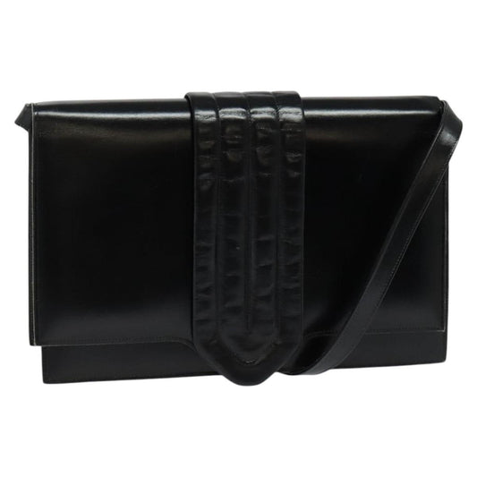 Dior Shoulder Bag – Black Leather Gold