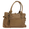 Chloe Paddington Shoulder Bag - Beige Leather