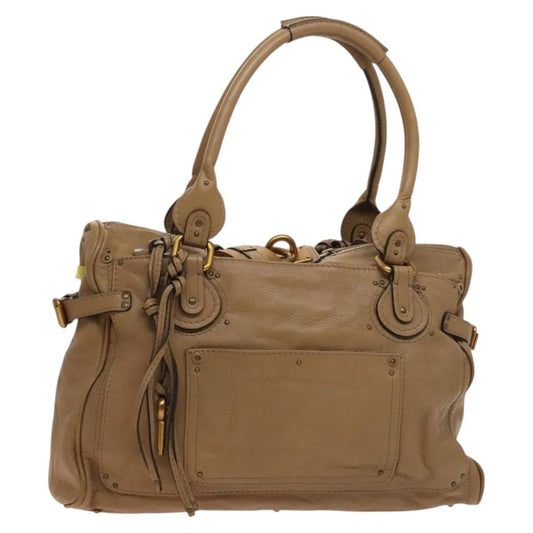 Chloe Paddington Shoulder Bag - Beige Leather
