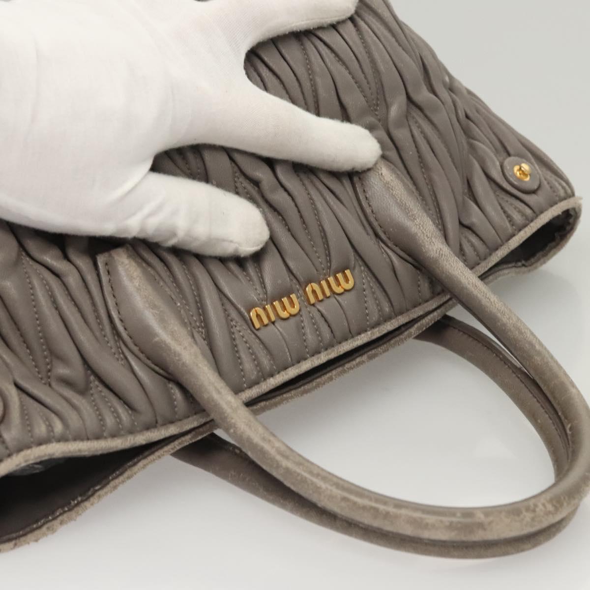 Miu Miu Matelasse Bag – Gray Leather