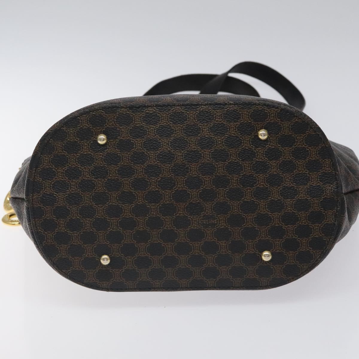 Celine Macadam Canvas Shoulder Bag – Black PVC Leather