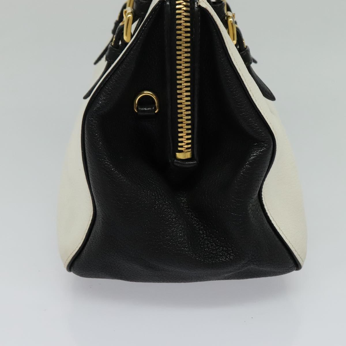 Miu Miu Bag – White Gold Black Leather