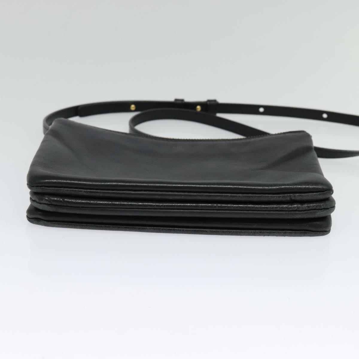 Celine Trio Shoulder Bag – Black Leather