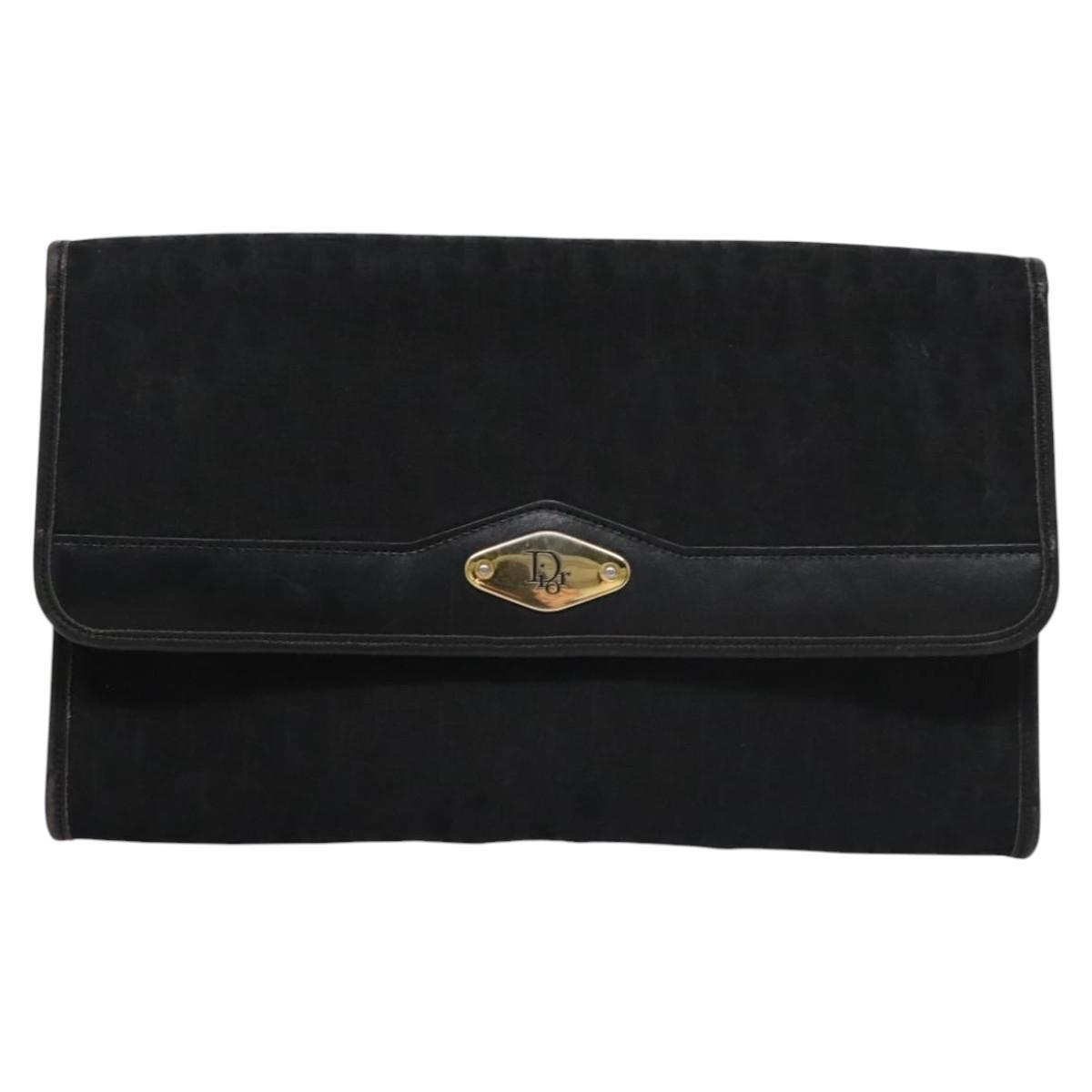 Christian Dior Trotter Canvas Chain Shoulder Bag – Black & Gold