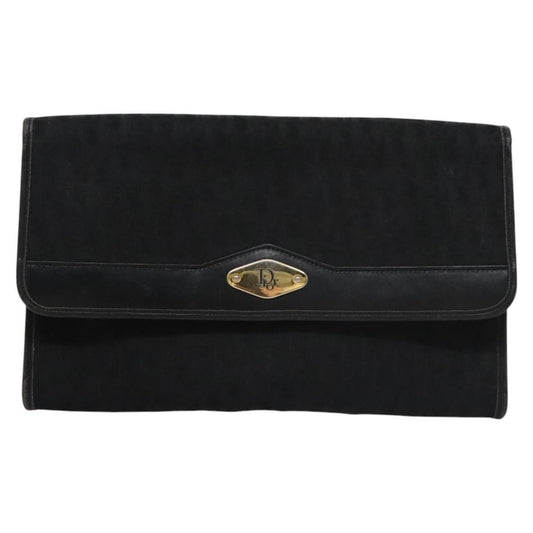Christian Dior Trotter Canvas Chain Shoulder Bag – Black & Gold