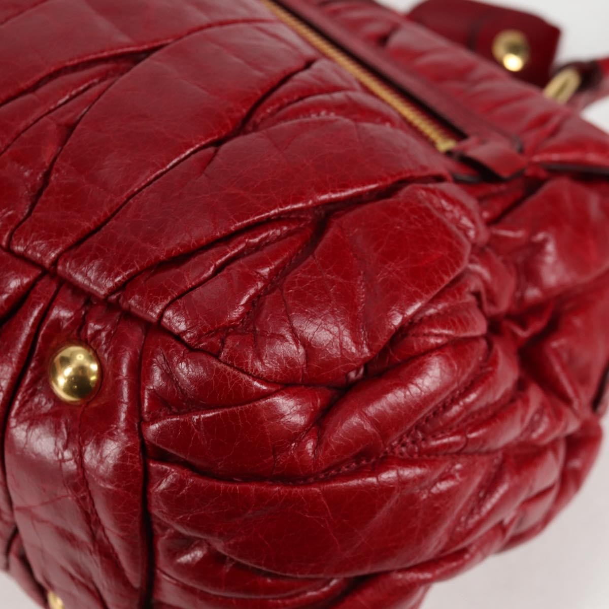 Miu Miu Matelasse Bag – Rød Leather