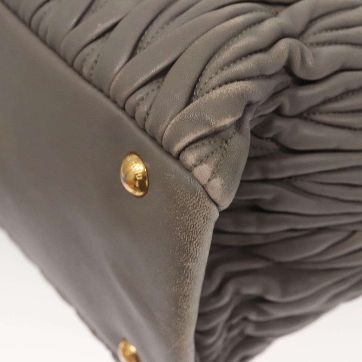 Miu Miu Matelasse Bag – Gray Leather
