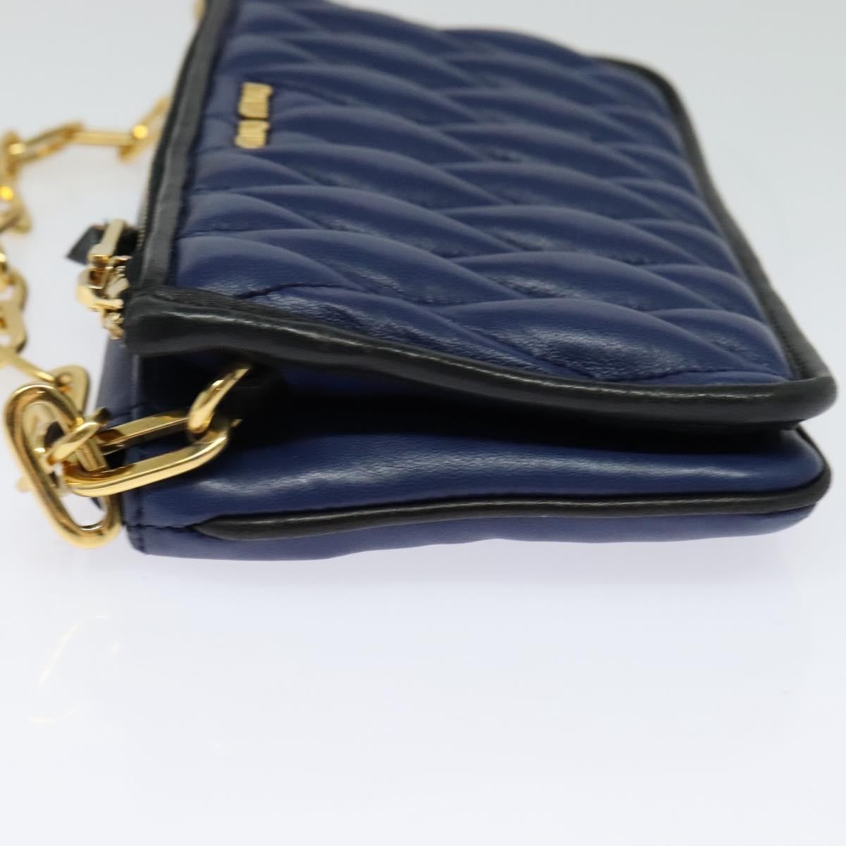 Miu Miu Chain Bag – Blue Leather
