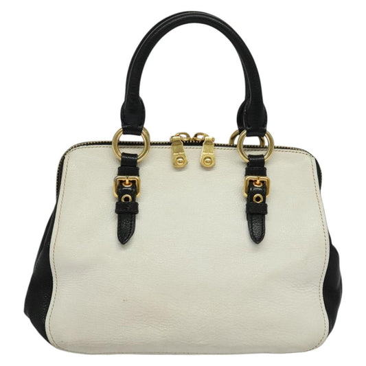 Miu Miu Bag – White Gold Black Leather