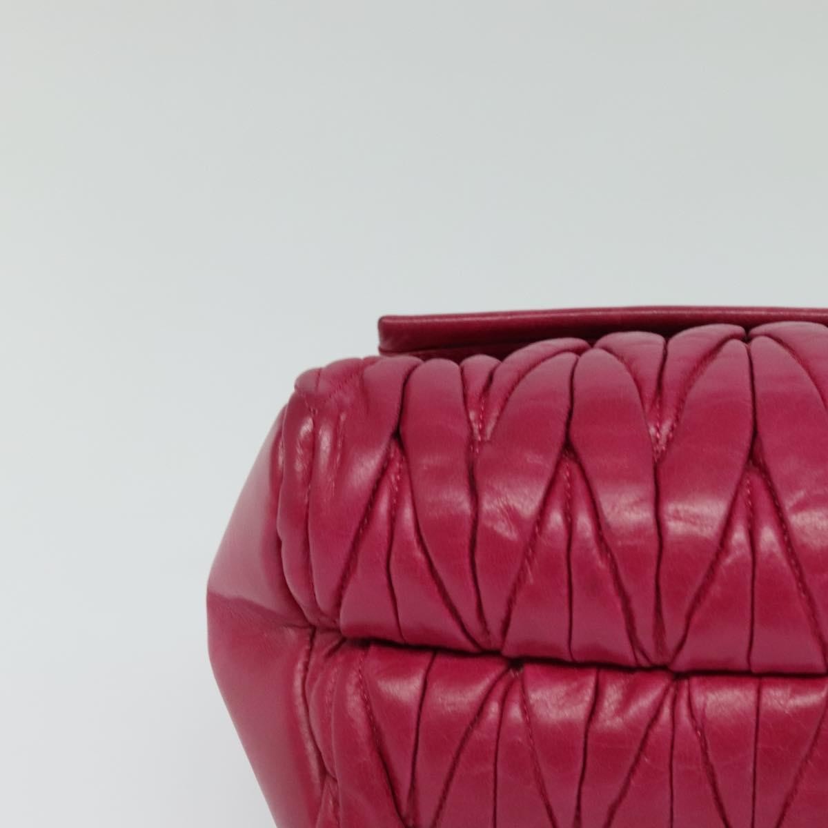 Miu Miu Matelasse Shoulder Bag – Pink Leather