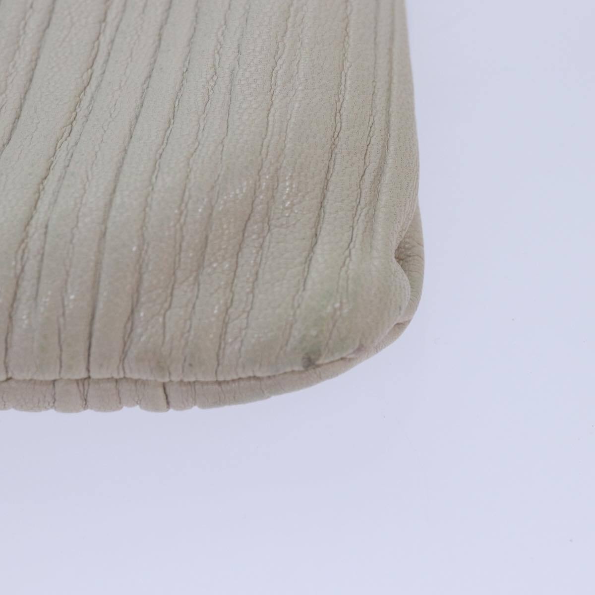 Miu Miu Pouch Leather Bag – Hvit Leather