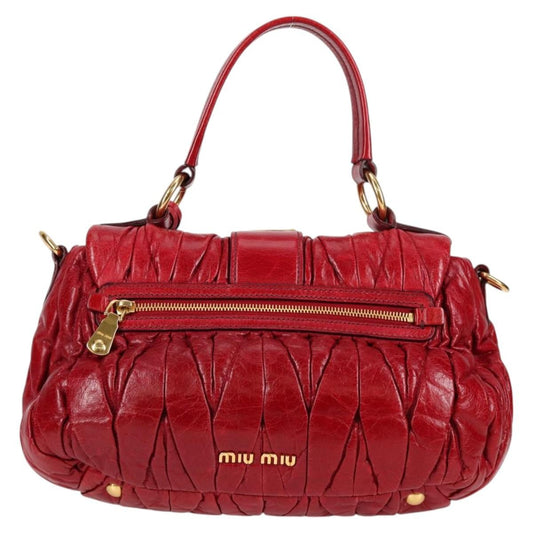 Miu Miu Matelasse Bag – Rød Leather