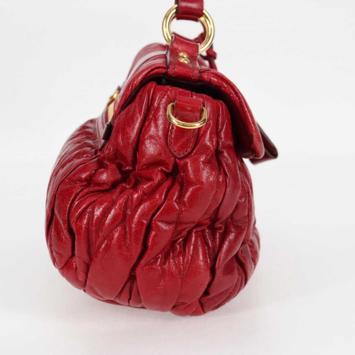 Miu Miu Matelasse Bag – Rød Leather