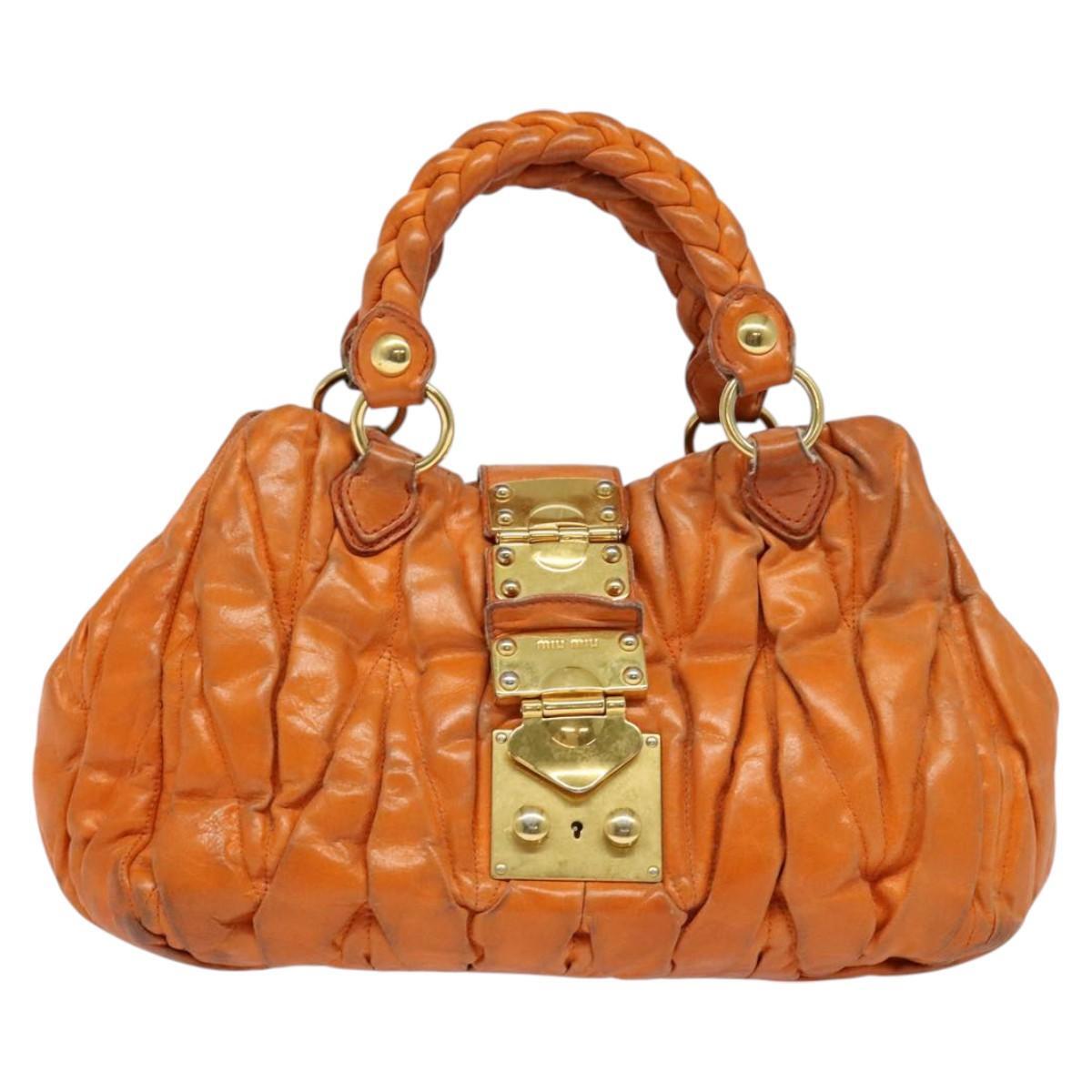 Miu Miu Matelasse Bag – Orange Leather