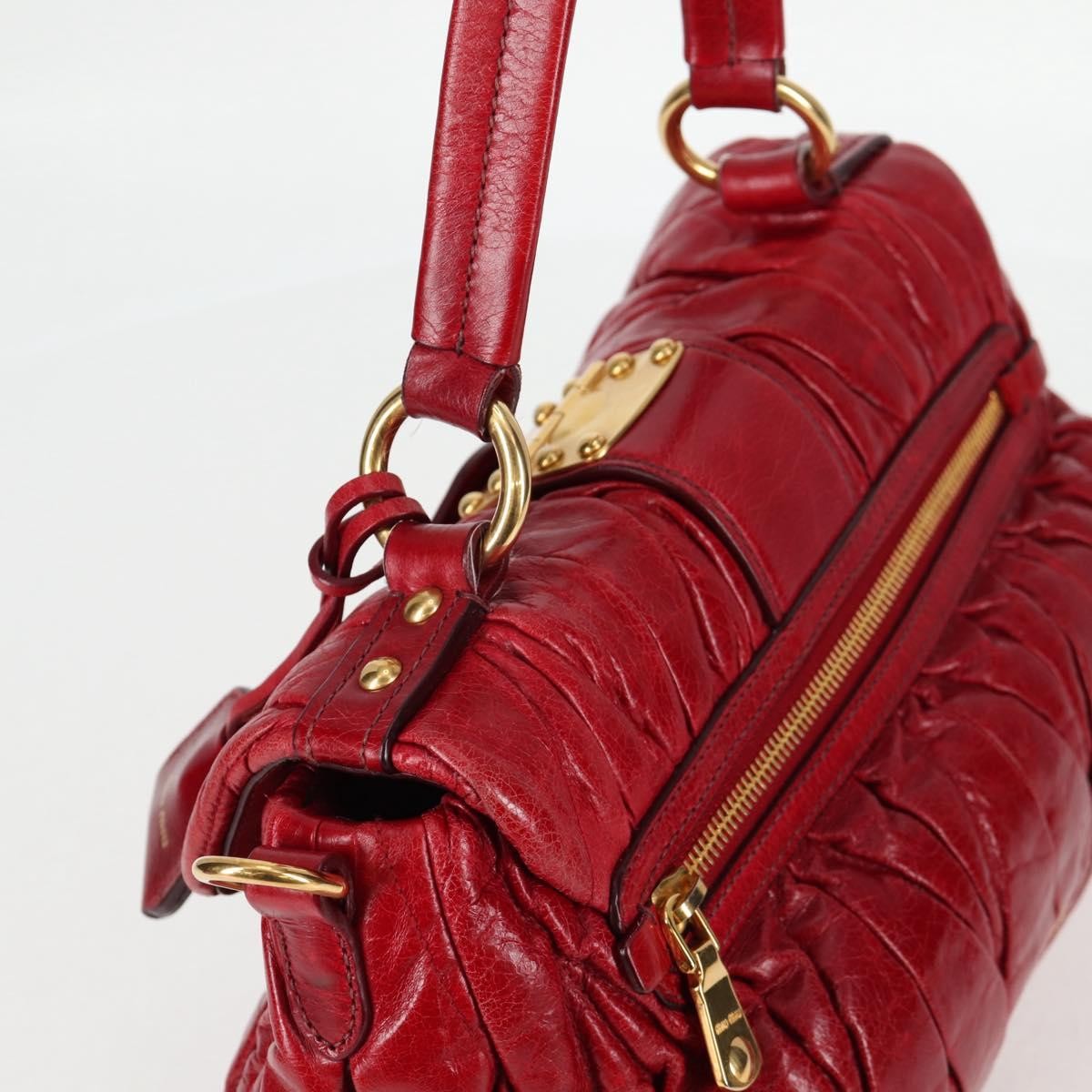 Miu Miu Matelasse Bag – Rød Leather