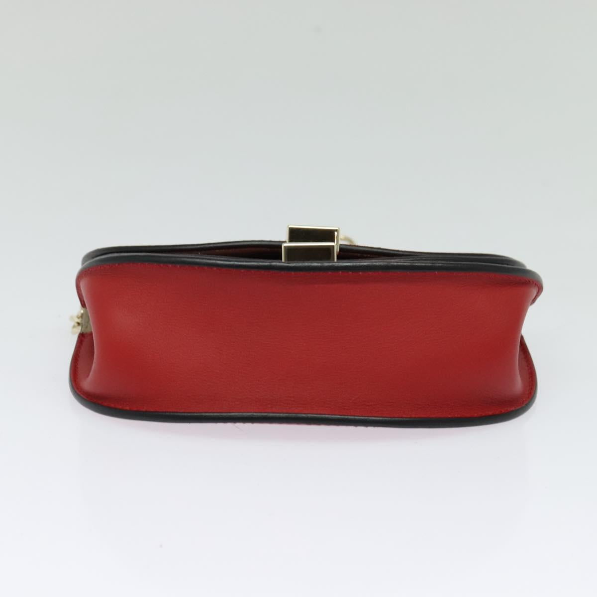 Chloe Georgia Chain Shoulder Bag - Red Leather
