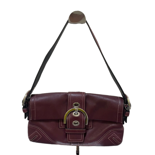 Vintage Coach Veske- Burgunder Leather　
