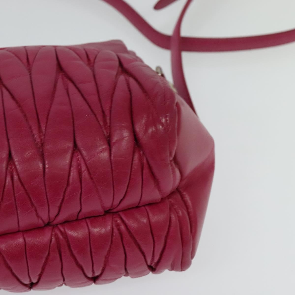 Miu Miu Matelasse Shoulder Bag – Pink Leather