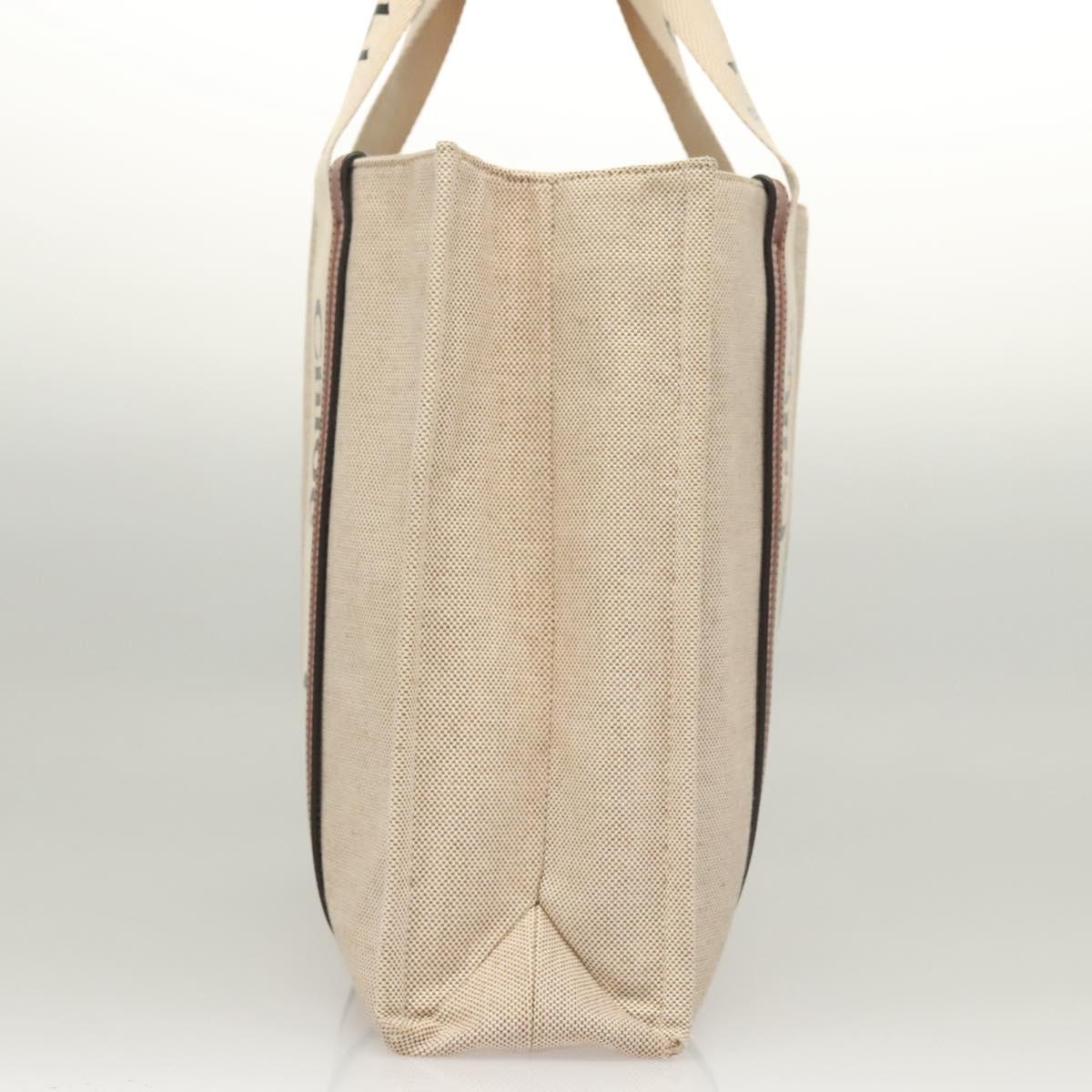 Chloe Woody Large Tote Bag – Beige Canvas