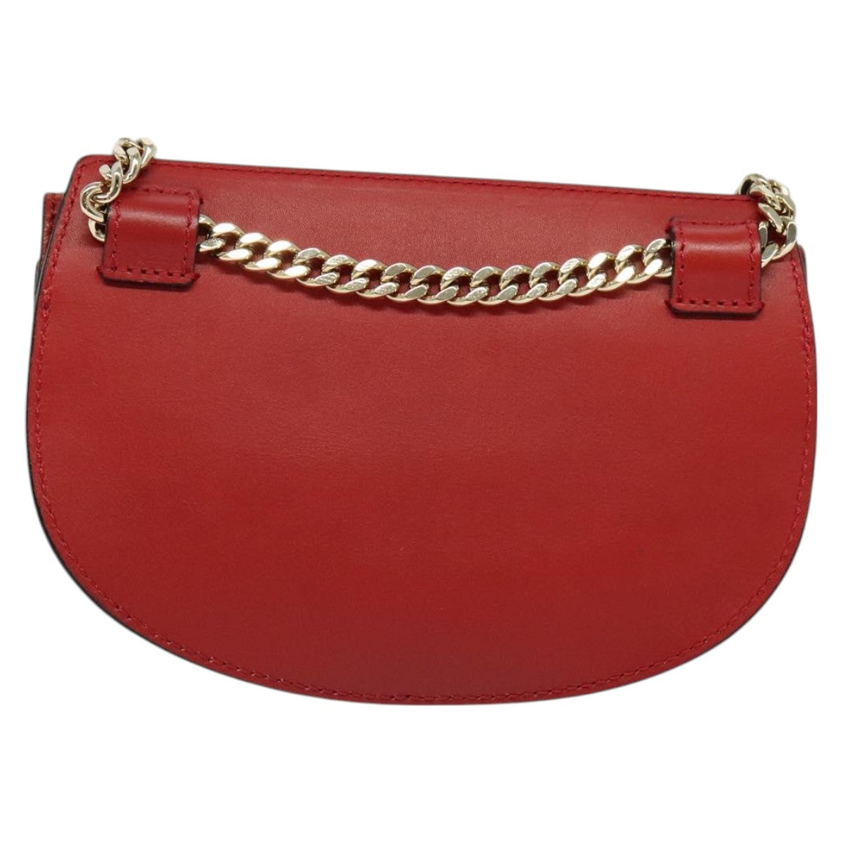 Chloe Georgia Chain Shoulder Bag - Red Leather