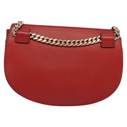 Chloe Georgia Chain Shoulder Bag - Red Leather