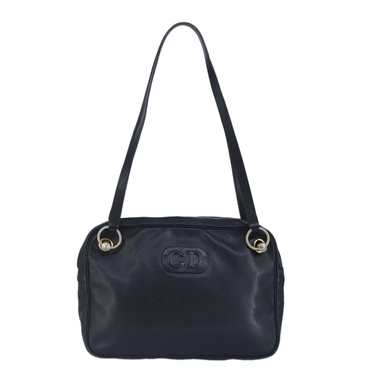 Dior Shoulder Bag – Black Leather Gold