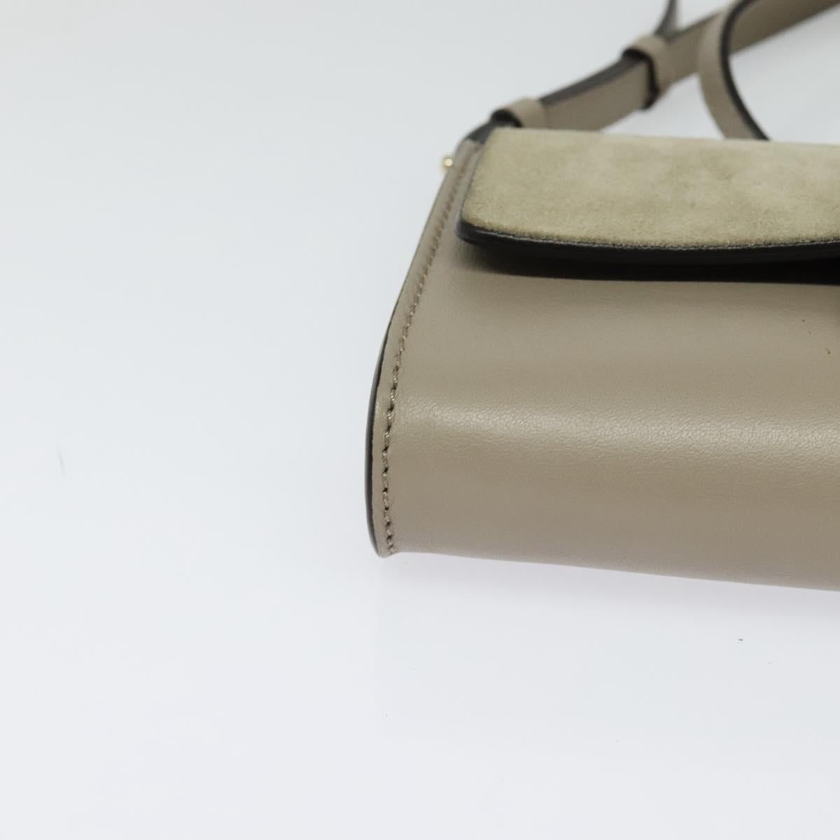 Chloe Fay Shoulder Bag - Beige Suede Leather