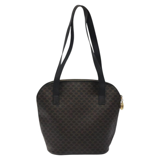 Celine Macadam Canvas Shoulder Bag – Black PVC Leather