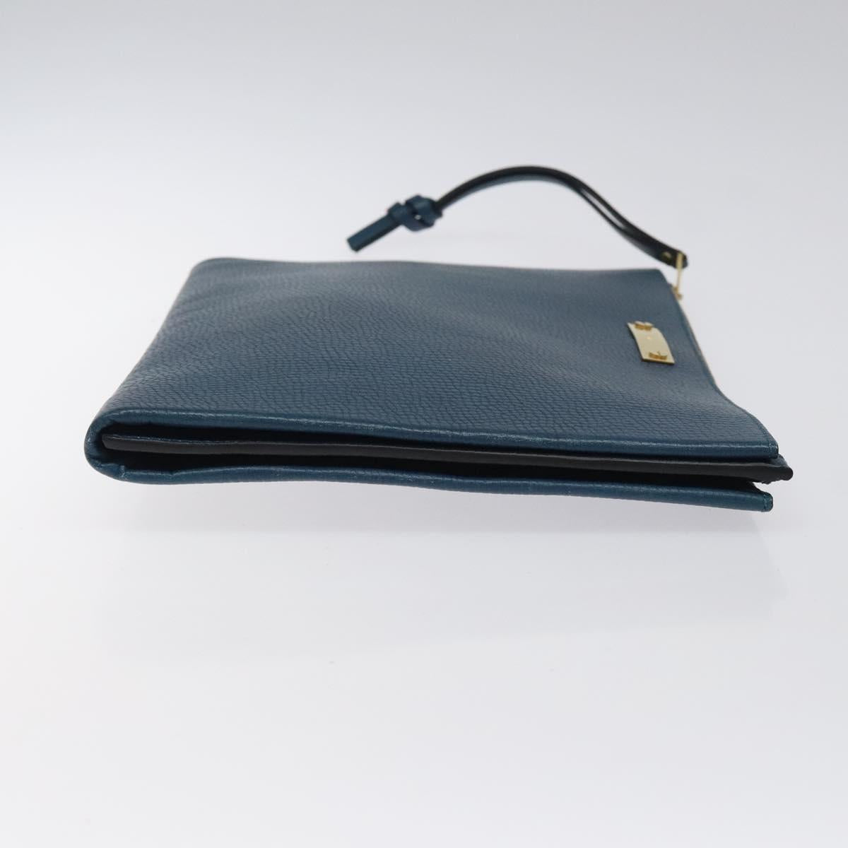 Chloe Clutch - Blue Leather