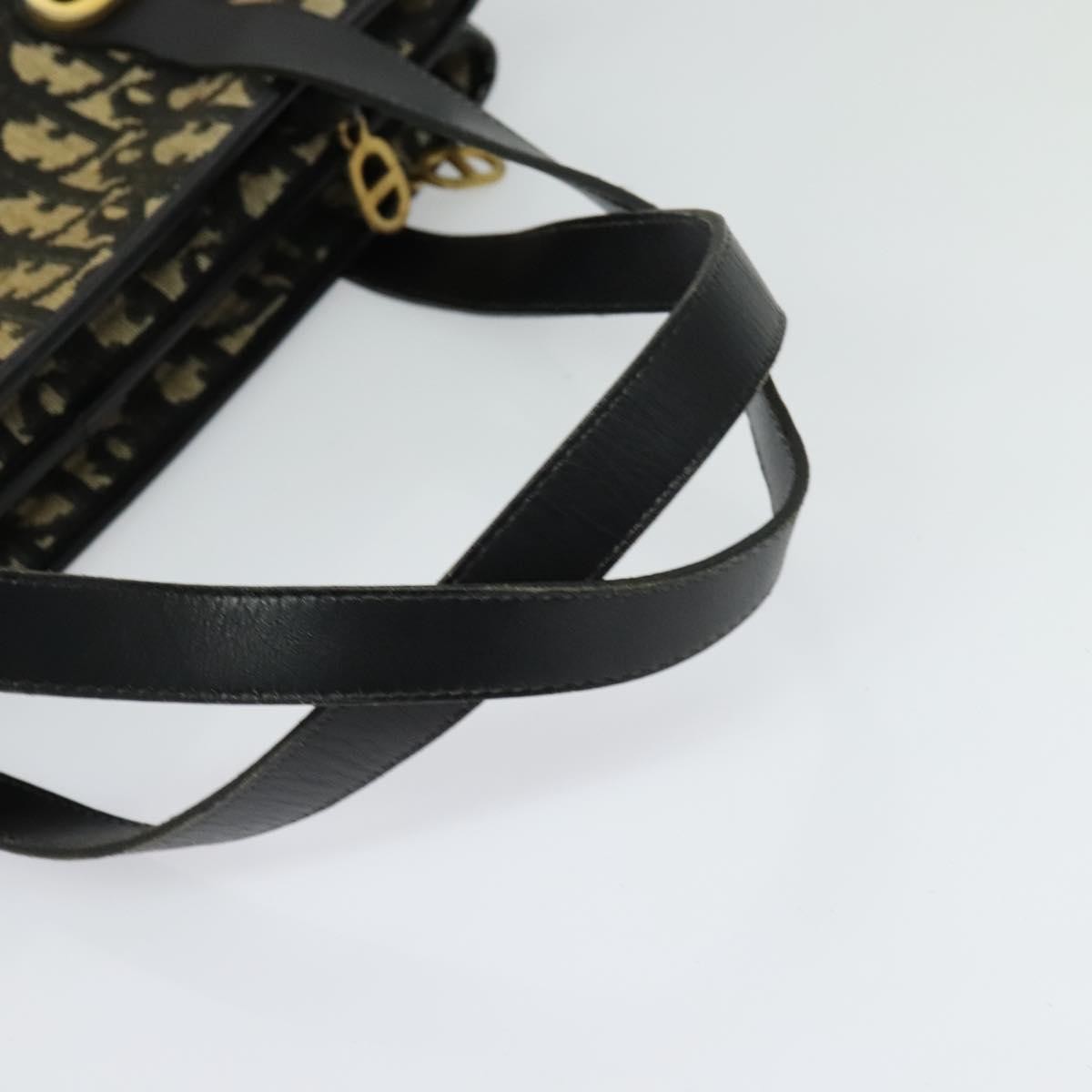 Dior Trotter Canvas Shoulder Bag – Black & Gold