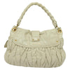 Miu Miu Matelasse Shoulder Bag – Ivory Gold Leather