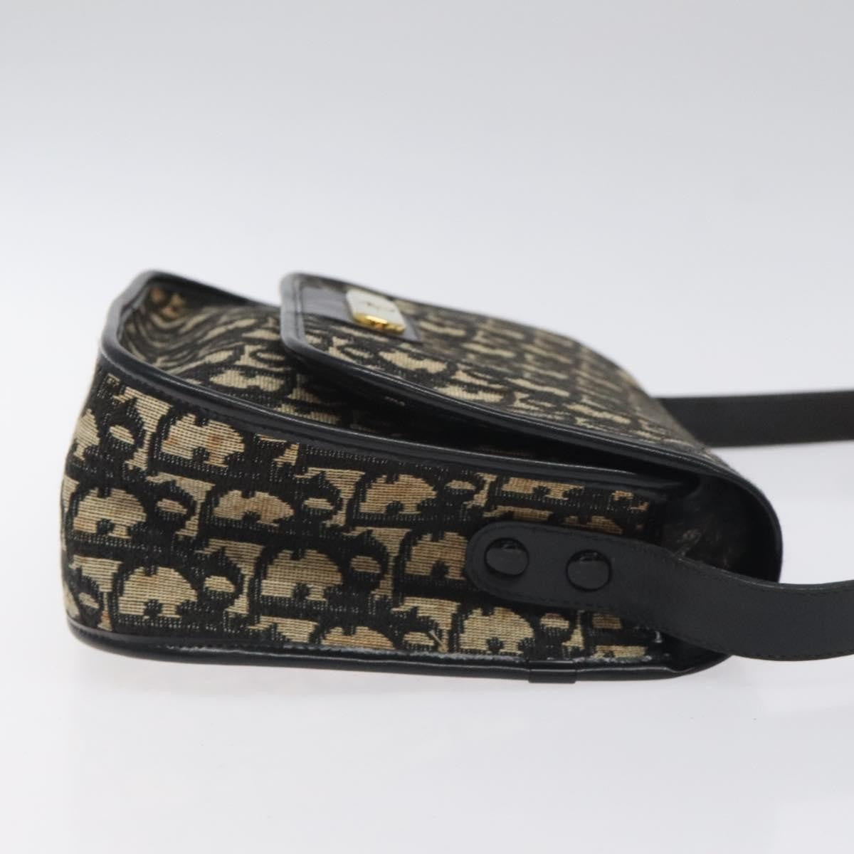 Dior Trotter Canvas Shoulder Bag – Black & Gold