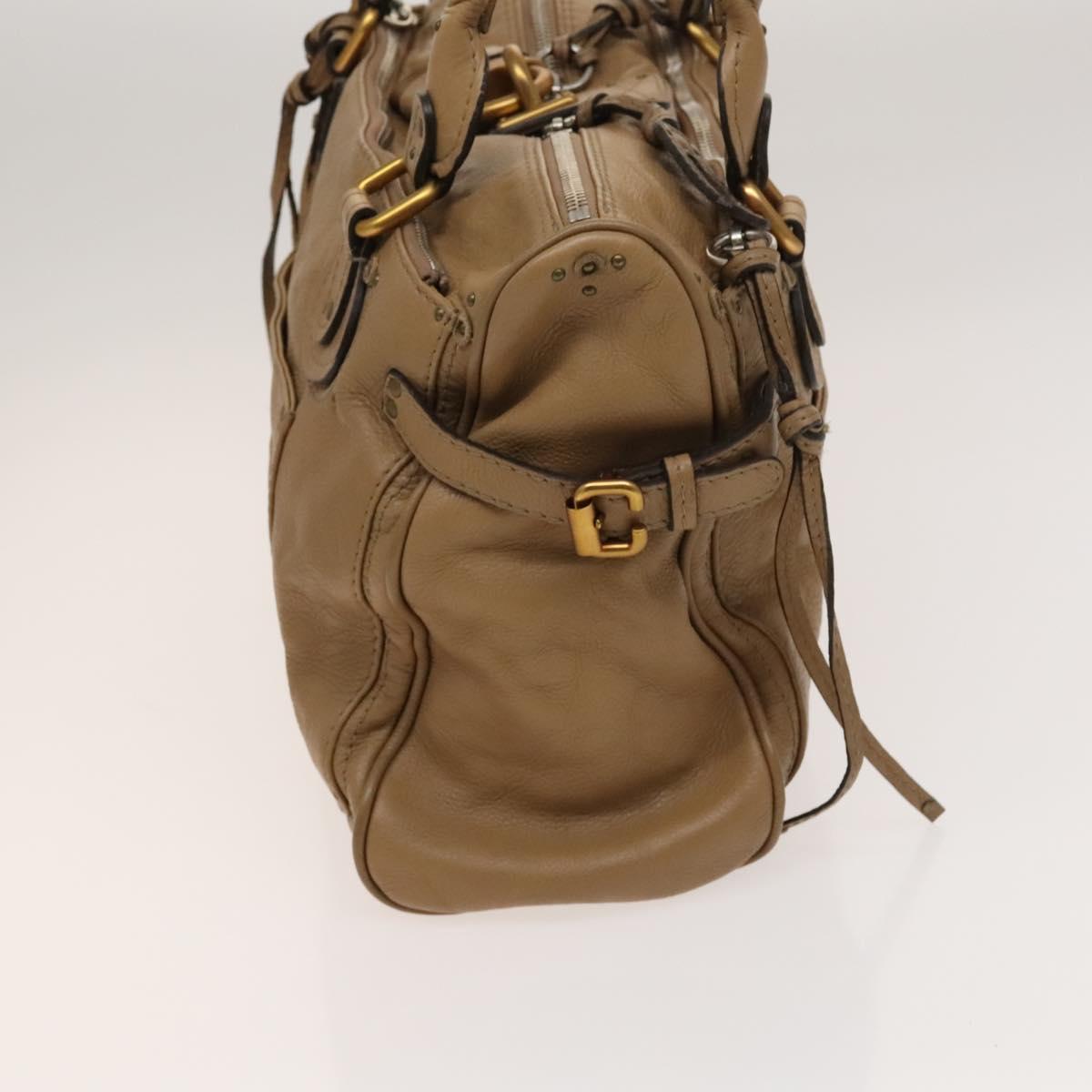 Chloe Paddington Shoulder Bag - Beige Leather