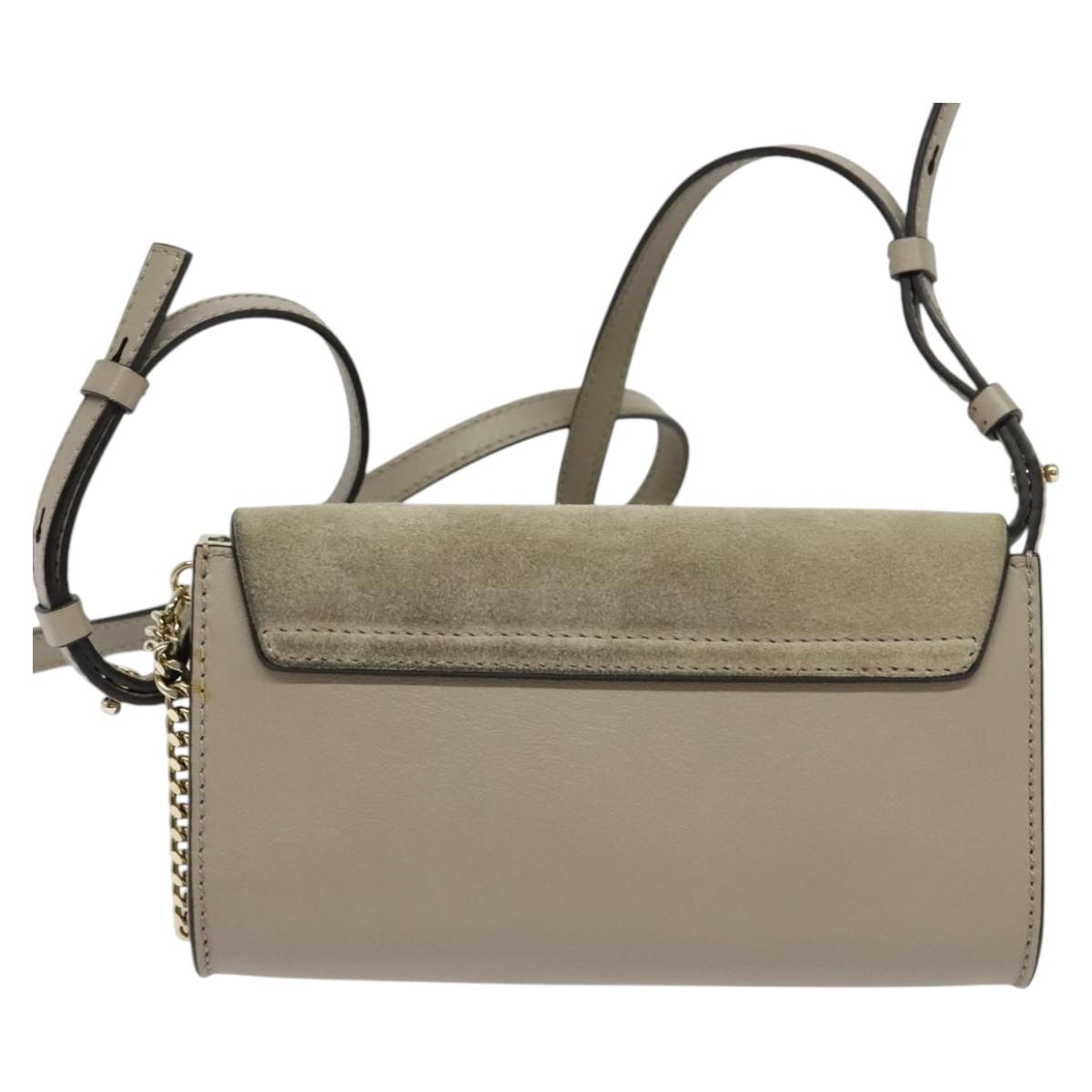 Chloe Fay Shoulder Bag - Beige Suede Leather