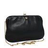 Celine Chain Gamaguchi Shoulder Bag – Black Leather