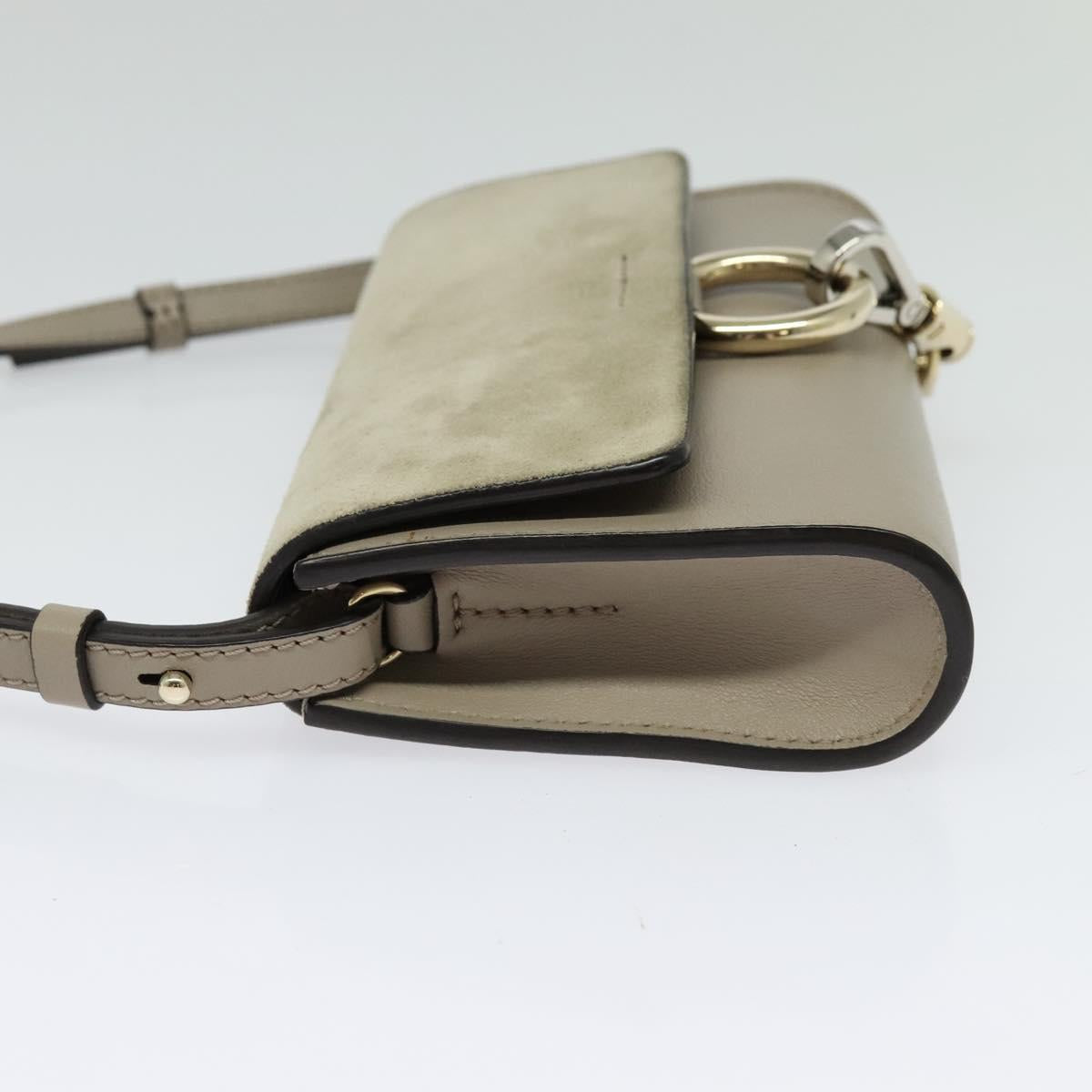Chloe Fay Shoulder Bag - Beige Suede Leather