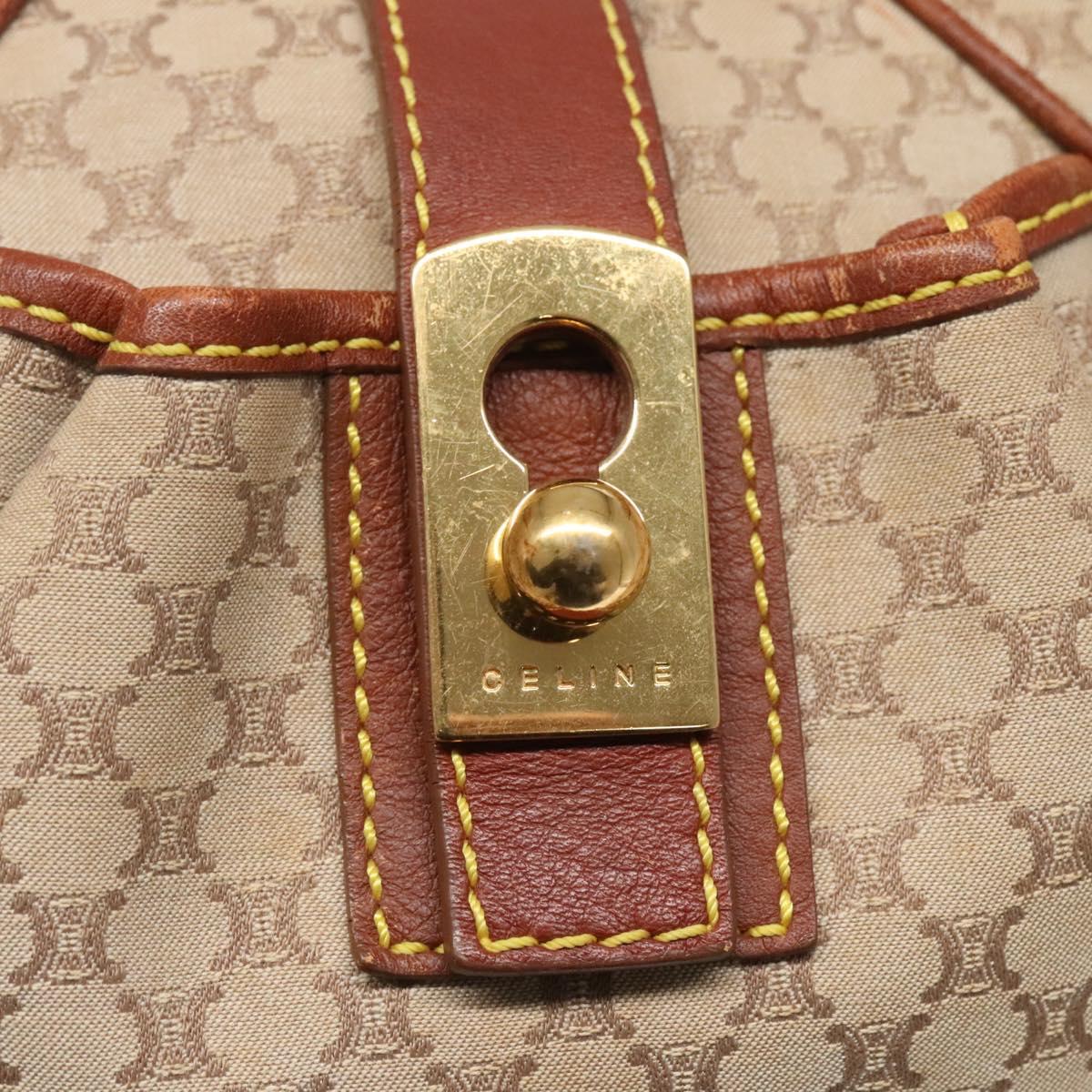 Celine Macadam Canvas Shoulder Bag – Beige-Gold