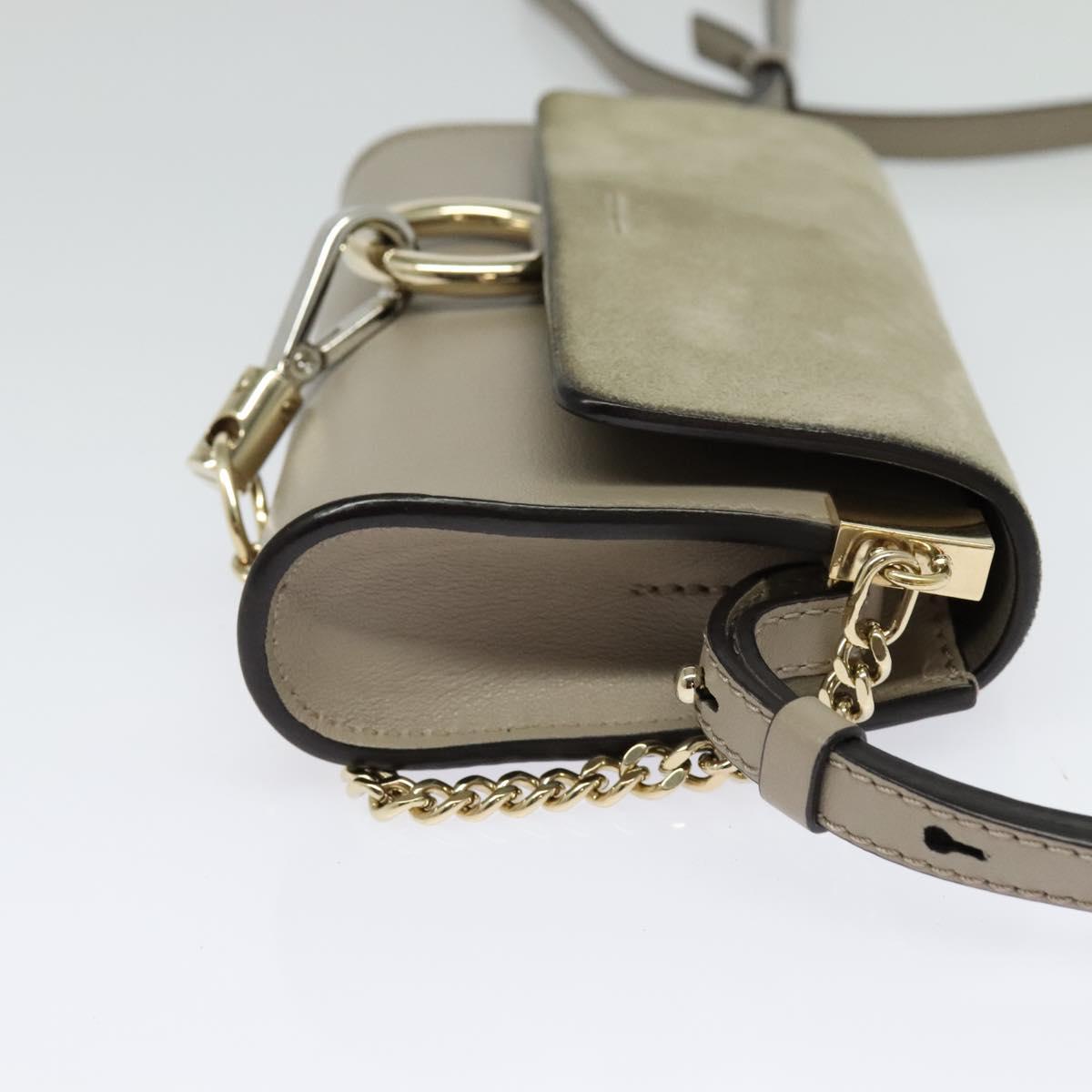 Chloe Fay Shoulder Bag - Beige Suede Leather