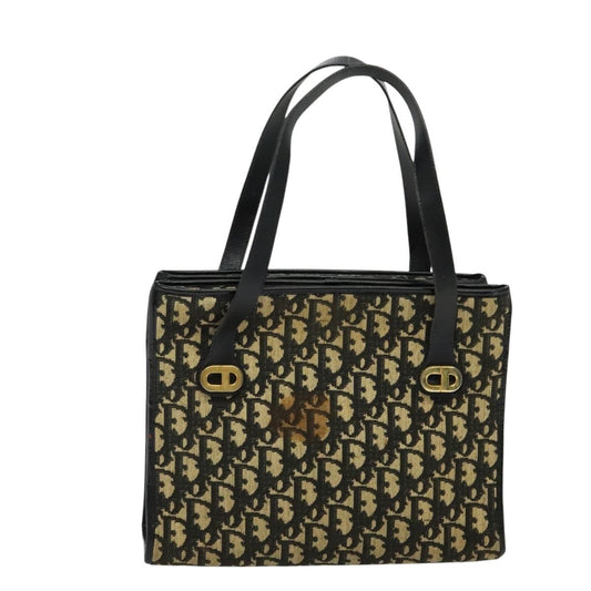 Dior Trotter Canvas Shoulder Bag – Black & Gold