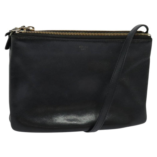 Celine Trio Shoulder Bag – Black Leather