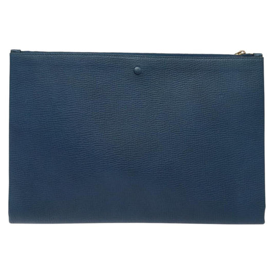 Chloe Clutch - Blue Leather