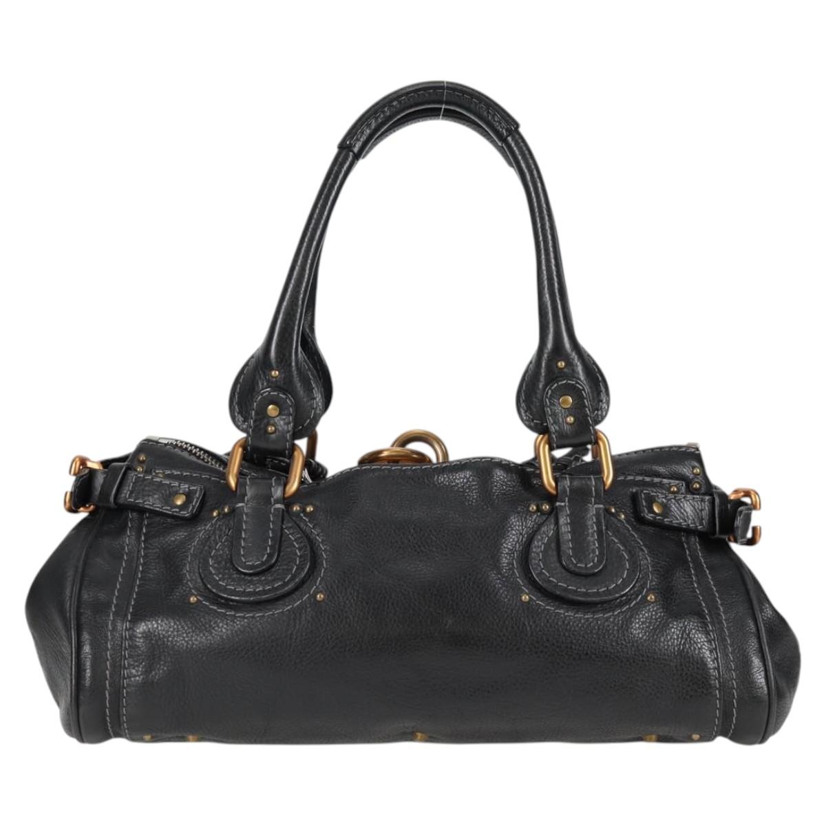 Chloe Paddington Bag - Black Leather