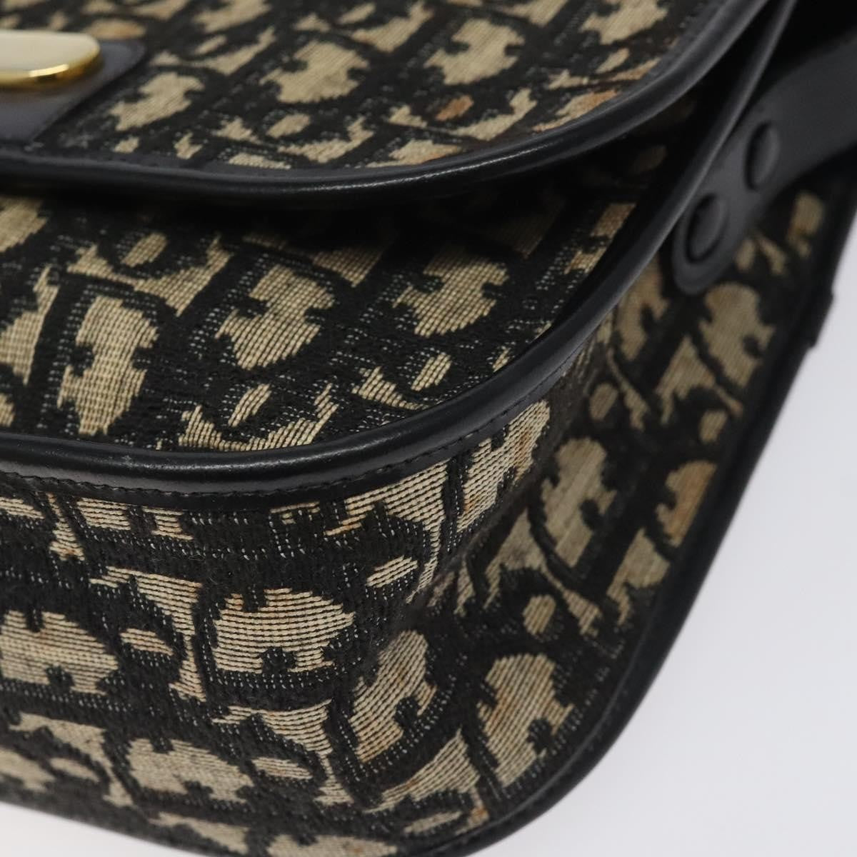 Dior Trotter Canvas Shoulder Bag – Black & Gold